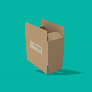Caixa vertical kraft personalizada Papers Embalagens